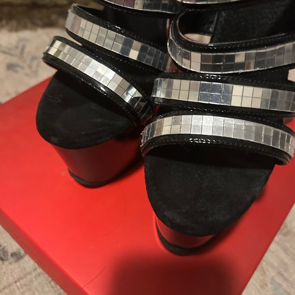 Pleaser Black and Silver Platform Heels - Picture 8 of 8